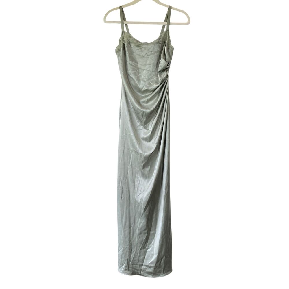 Reformation Vesper Satin Dress Salvia - Picture 5 of 11